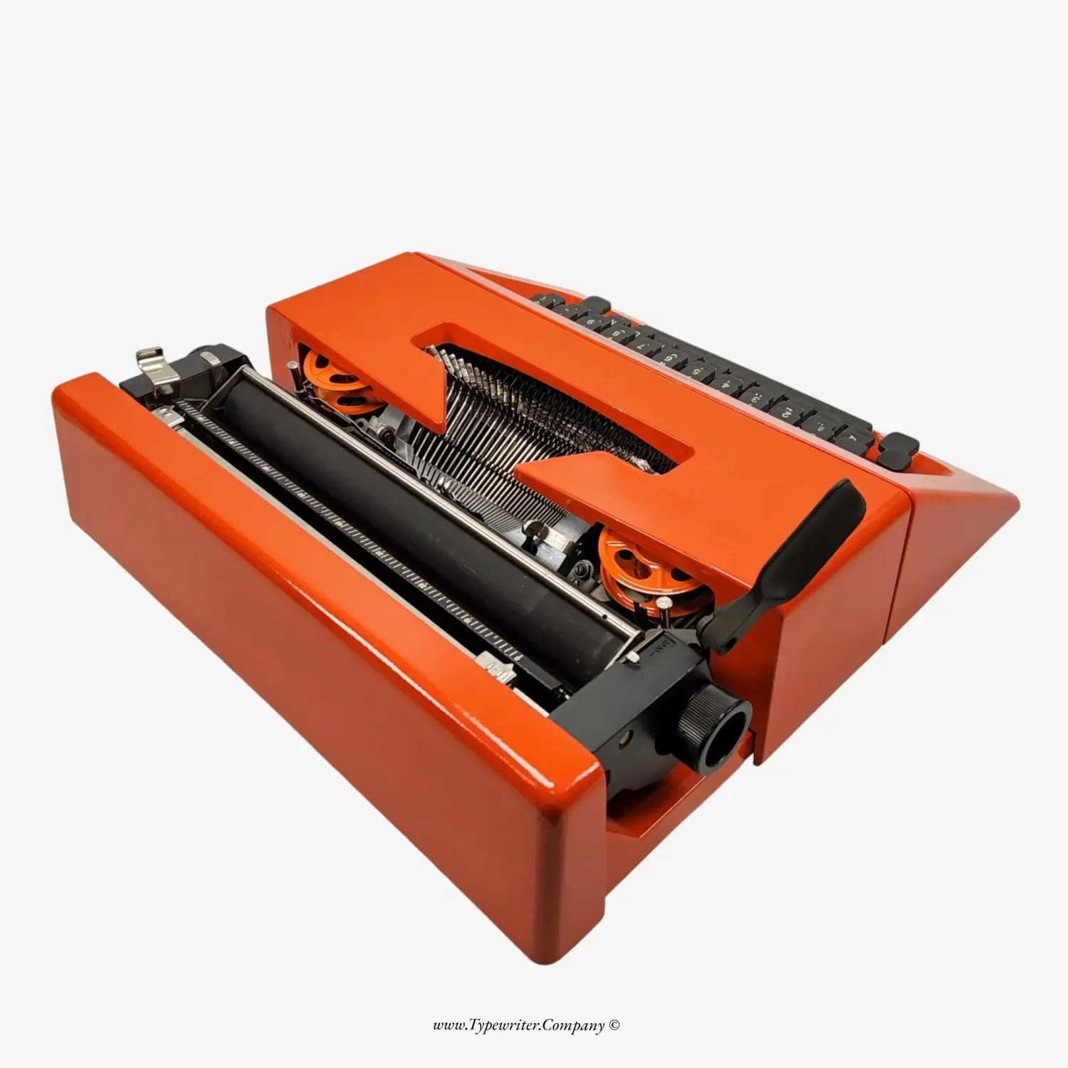 Olivetti Lettera 15, Orange Olivetti Typewriter, Vintage, Manual, Restored