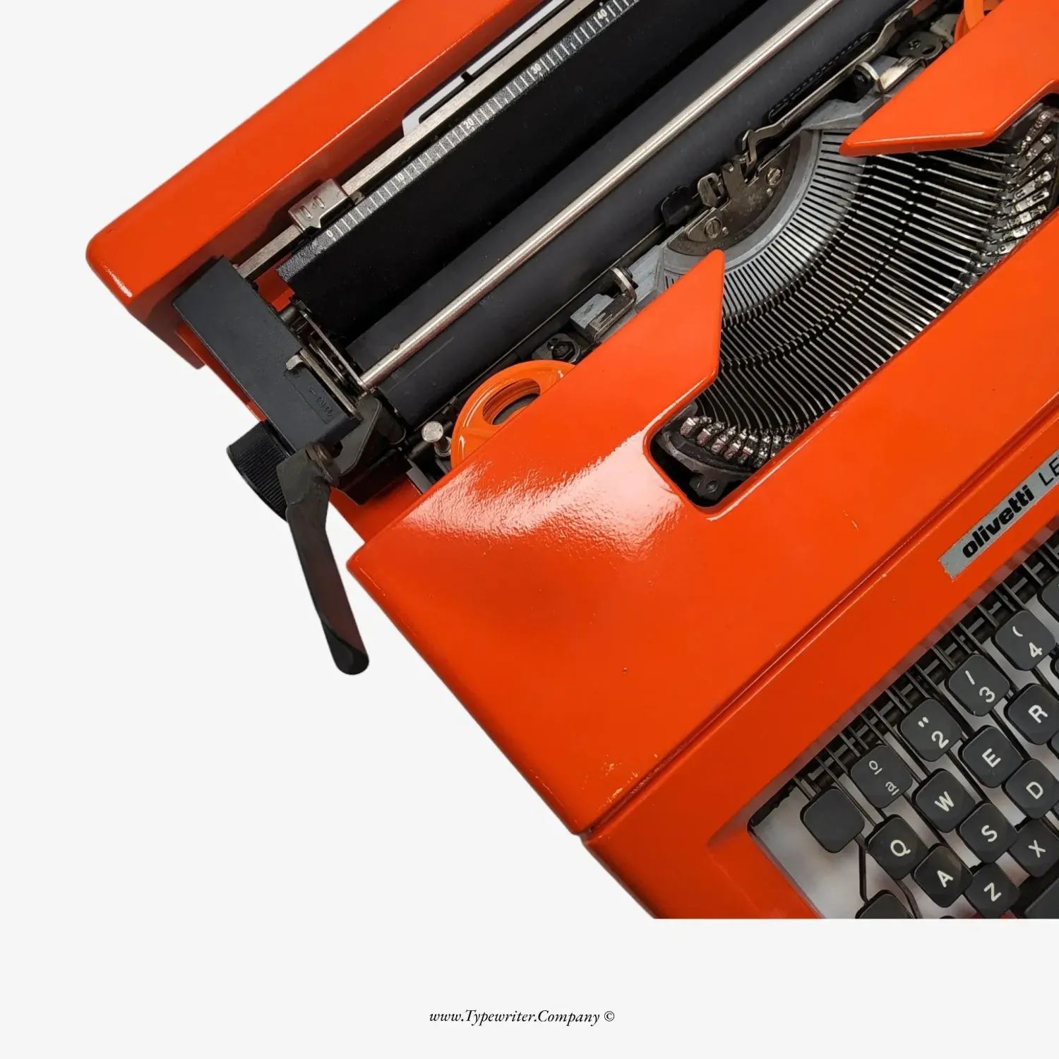 Olivetti Lettera 15, Orange Olivetti Typewriter, Vintage, Manual, Restored
