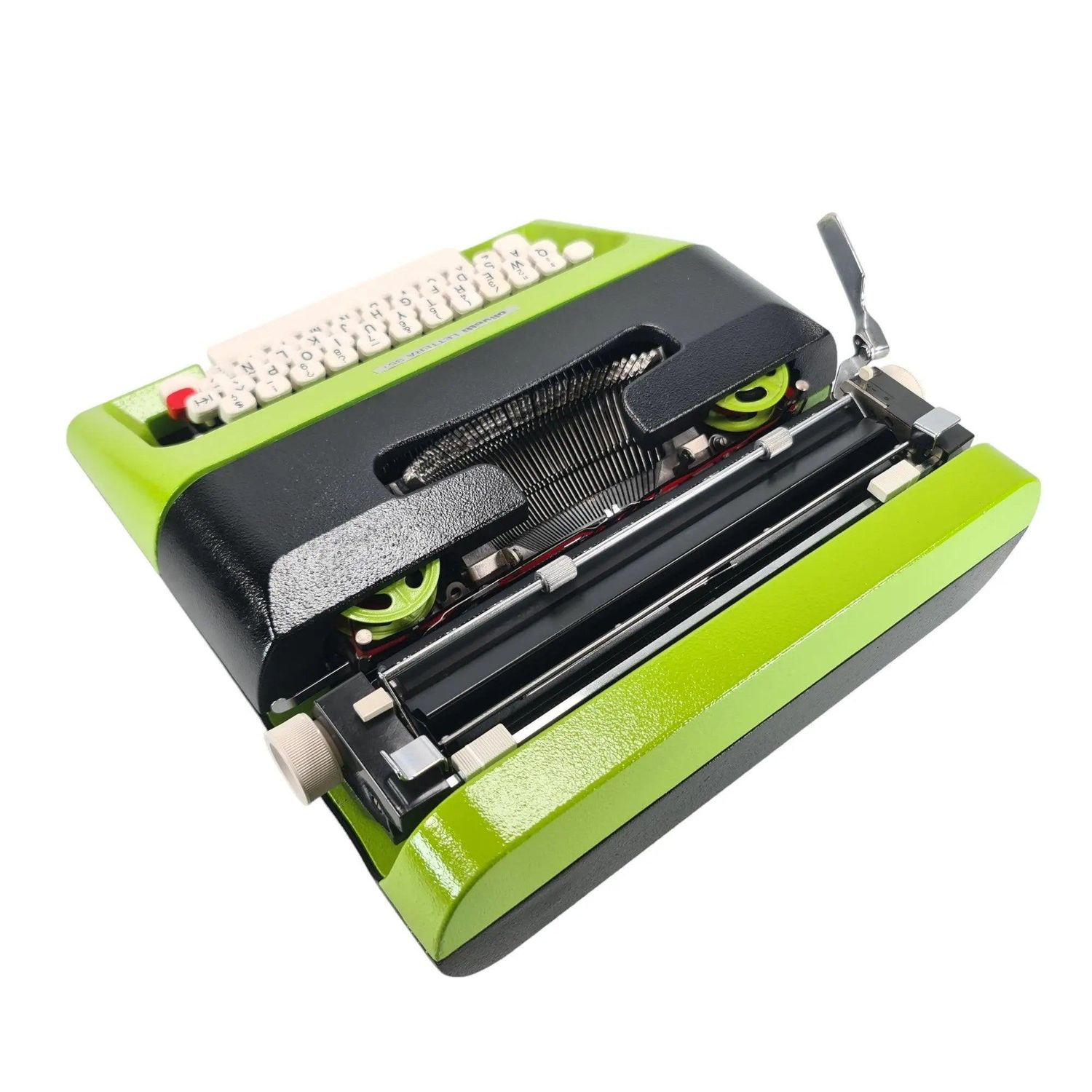 Olivetti Lettera 35 Black and Green Manual Vintage Typewriter Restored