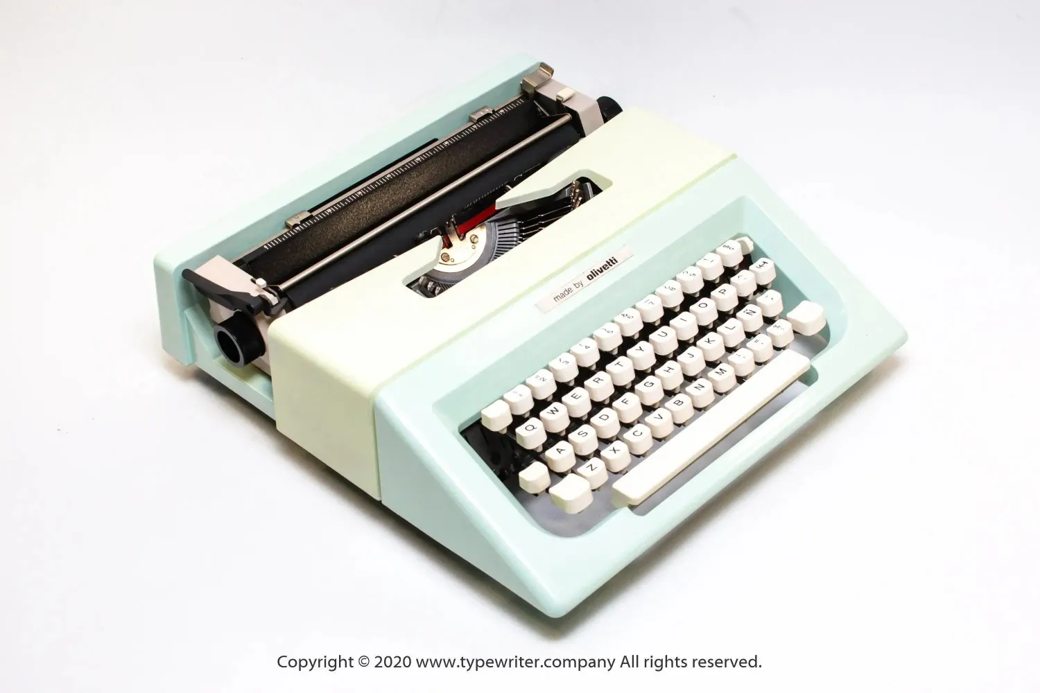 Olivetti Lettera 25 Mint Green, Vintage, Manual, Refurbished