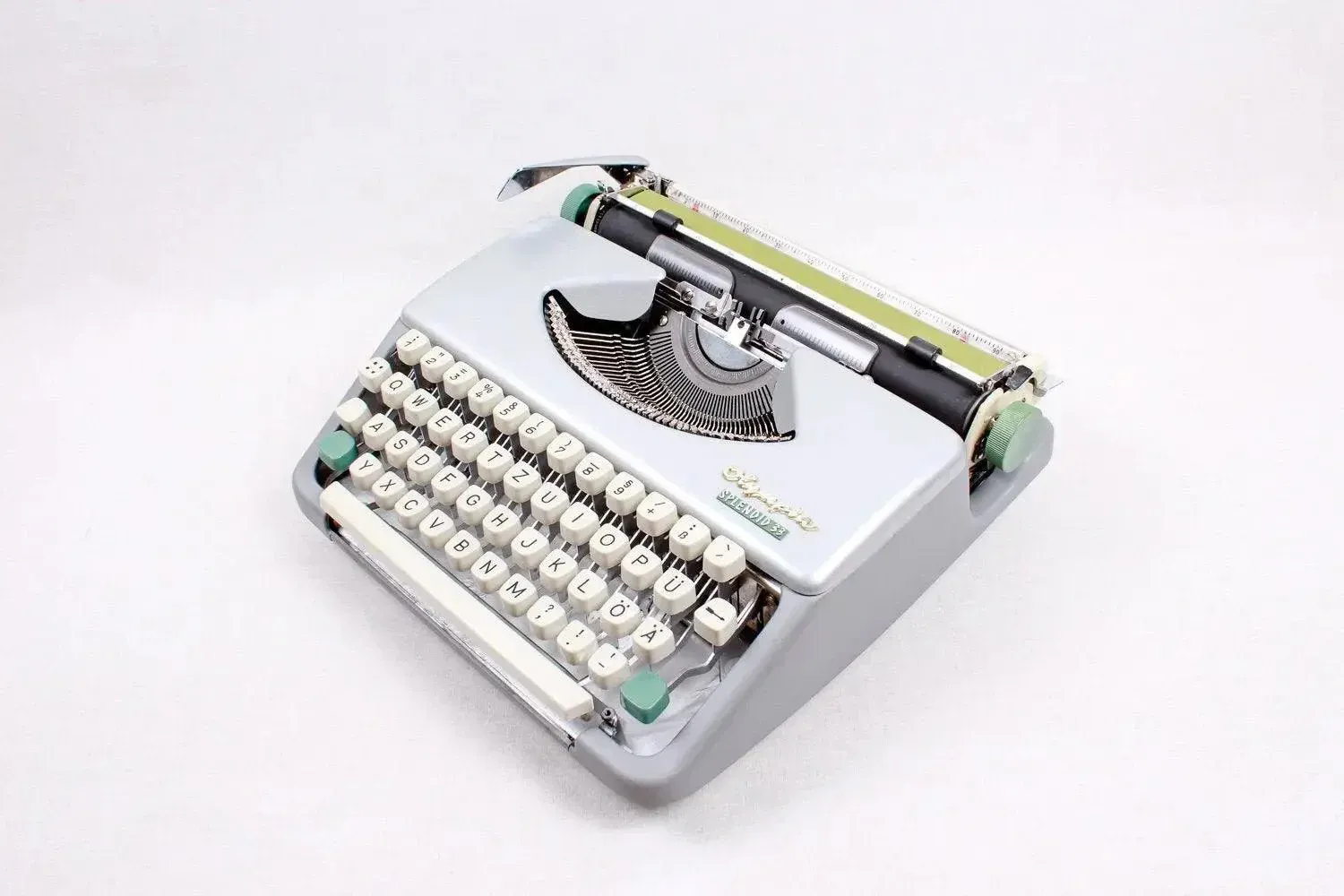 Olympia Splendid 33 Pastel Blue, Vintage Manual Typewriter, Refurbished