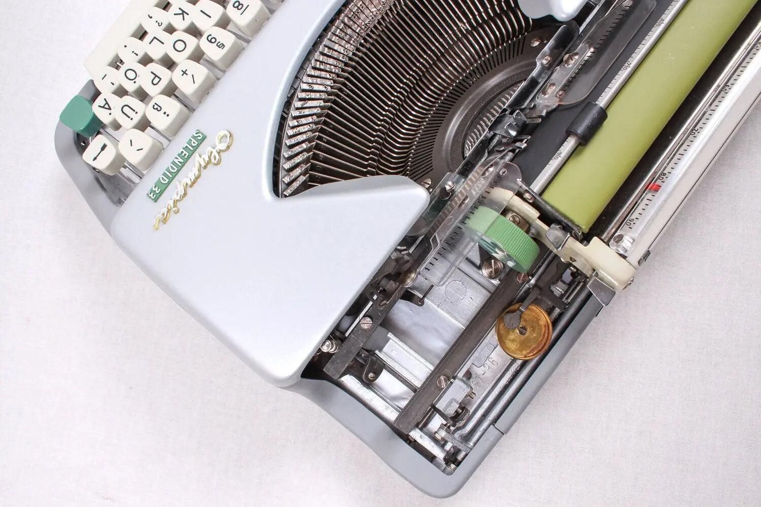 Olympia Splendid 33 Pastel Blue, Vintage Manual Typewriter, Refurbished