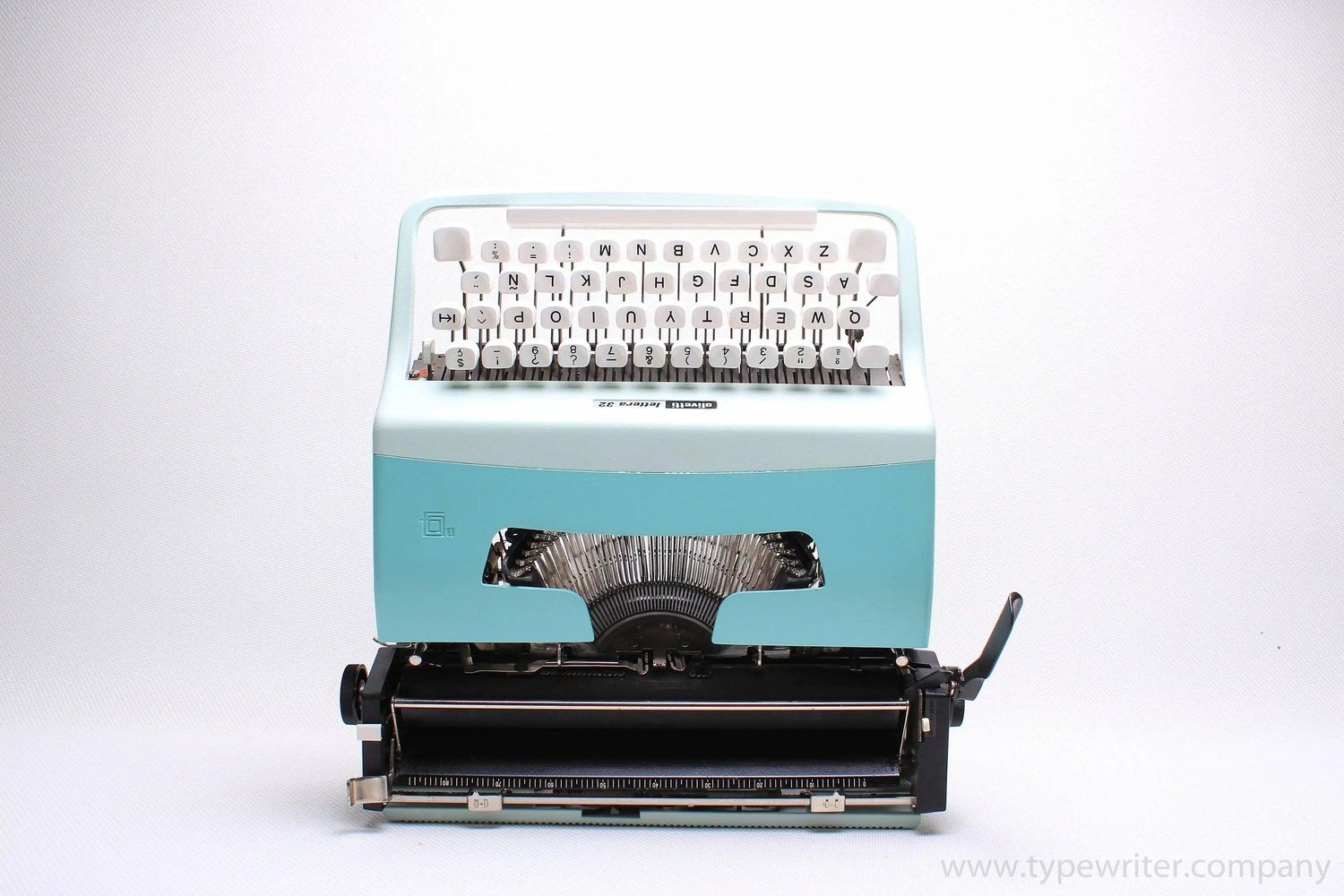 Olivetti Lettera 32 Light Blue, Vintage Manual Typewriter, Restored