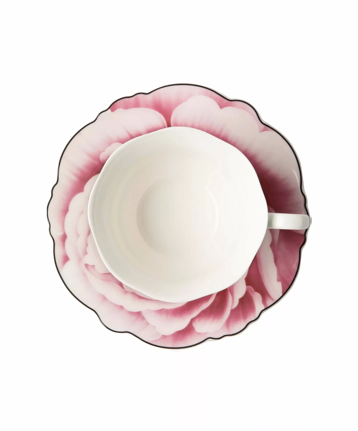 Wavy Rose Cup &amp; Saucer