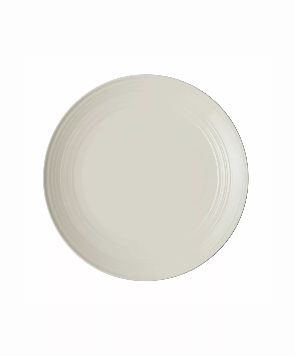 Embossed Lines Cream Dinner Plate