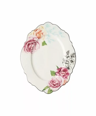 Wavy Rose Oval Platter