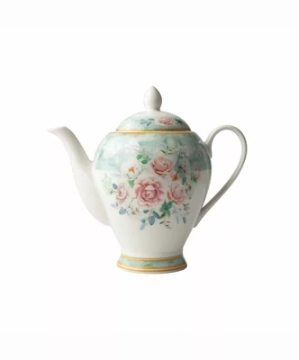 Green Floral Teapot