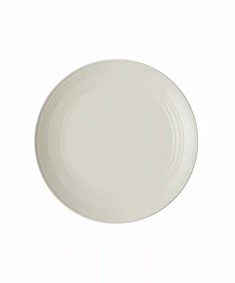Embossed Lines Cream Dinner Plate