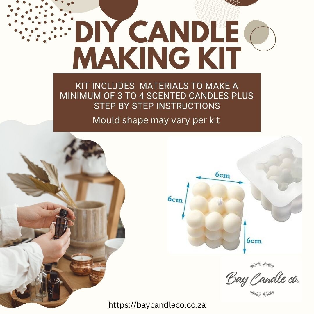 CANDLE MAKING DIY KIY (Includes reusable silicone bubble mould)