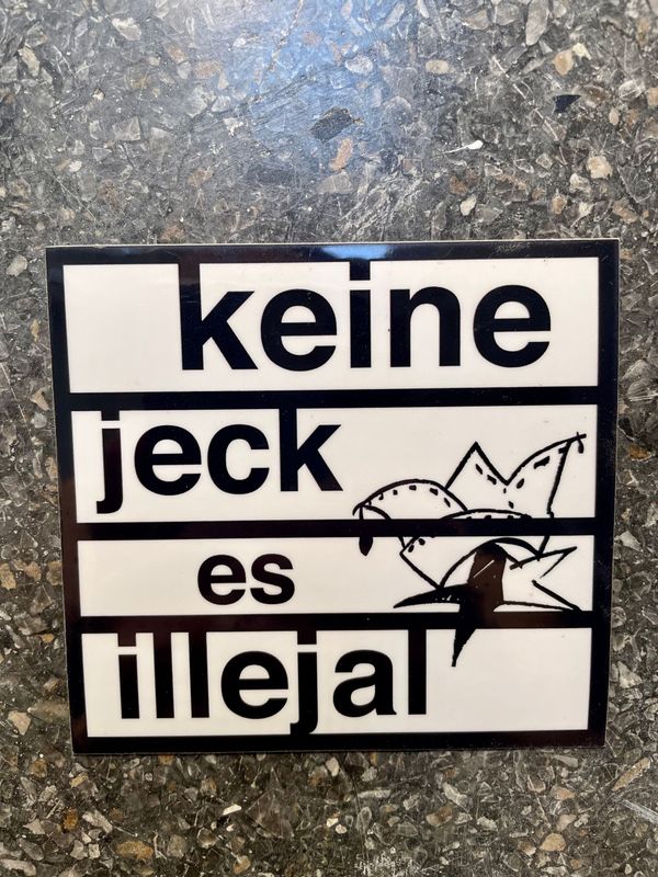 Sticker "Keine Jeck es illejal" (1 Stk.)