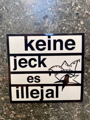 Sticker "Keine Jeck es illejal" (1 Stk.)