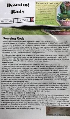 1 Pr Sleeved Dowsing Rods