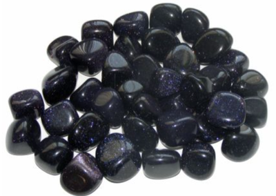 Blue Goldstone Tumbles (20mm approx)