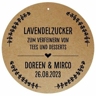 Geschenkanhänger: LAVENDELZUCKER