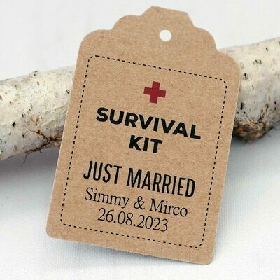 Geschenkanhänger Survival Kit