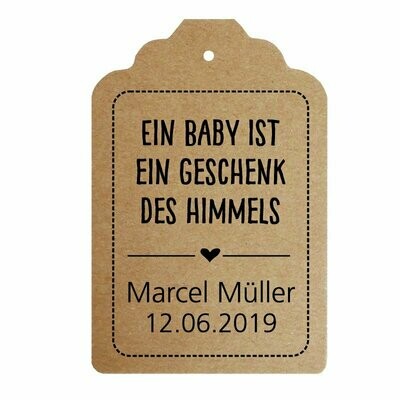 Geschenkanhänger Etikett: Baby