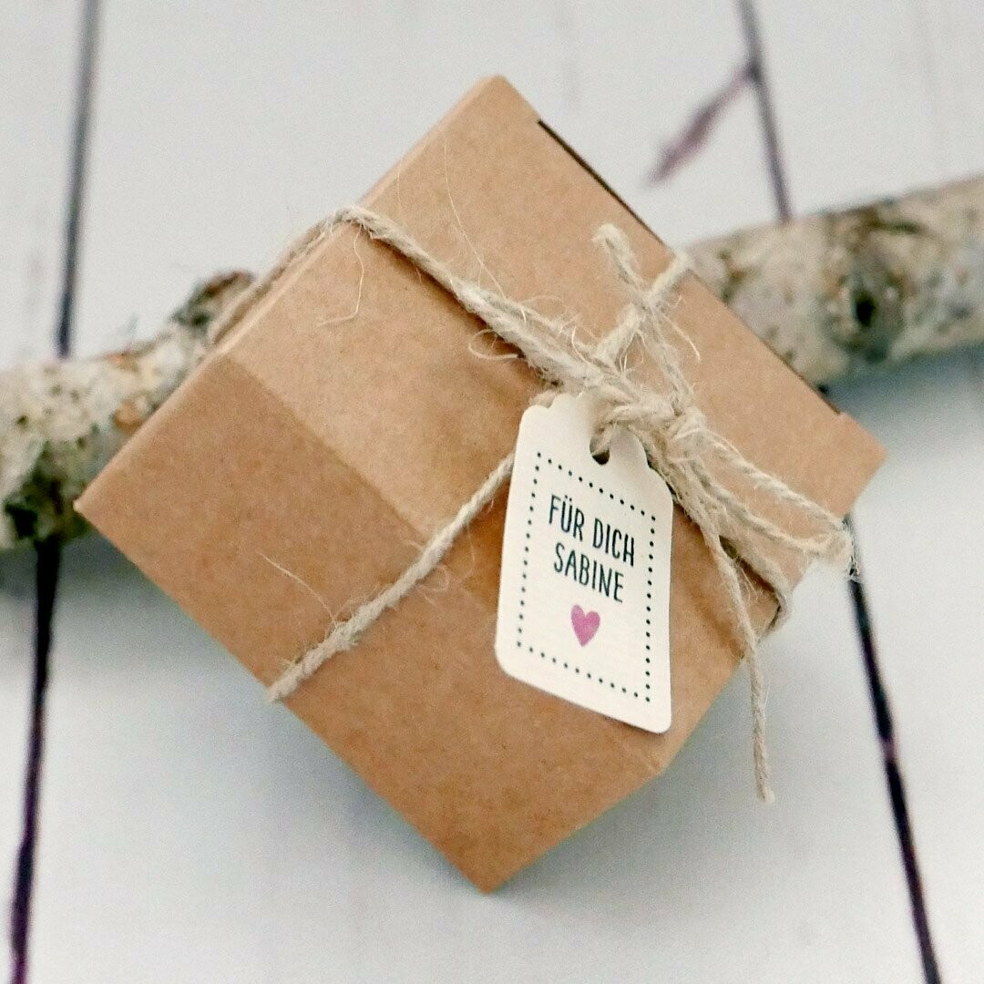 50 Geschenkboxen aus Kraftpapier eckig