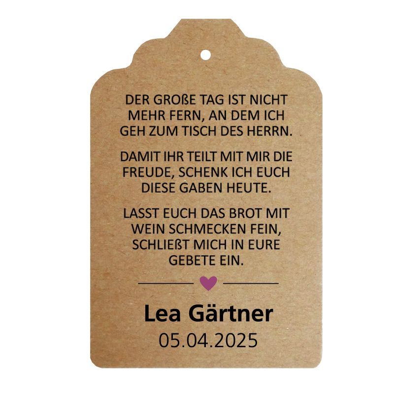 Geschenkanhänger Etikett: Brot und Wein Geschenkanhänger Etikett: Brot und Wein
