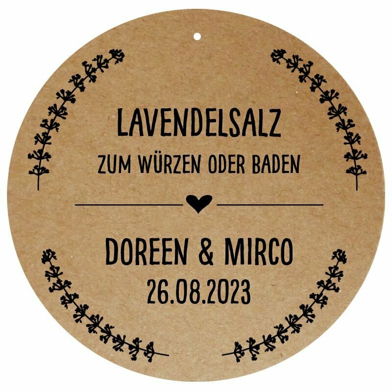 Geschenkanhänger: LAVENDELSALZ Geschenkanhänger: LAVENDELSALZ