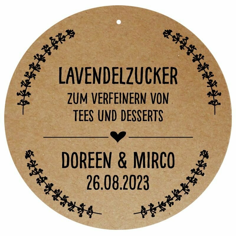 Geschenkanhänger: LAVENDELZUCKER Geschenkanhänger: LAVENDELZUCKER