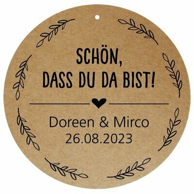 Geschenkanhänger: Schön, dass Du da bist! Geschenkanhänger: Schön, dass Du da bist!