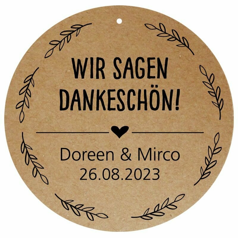 Geschenkanhänger: Wir sagen Dankeschön! Geschenkanhänger: Wir sagen Dankeschön!