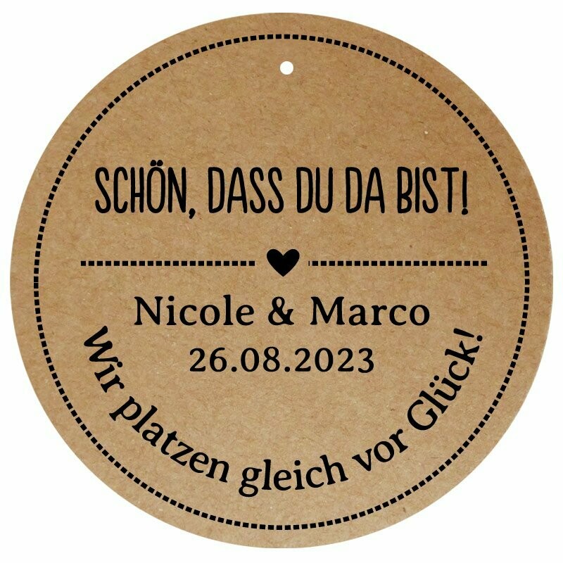 Geschenkanhänger: Wir platzen gleich vor Glück! Geschenkanhänger: Wir platzen gleich vor Glück!