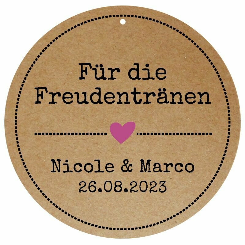 Geschenkanhänger: Für die Freudentränen Geschenkanhänger: Für die Freudentränen
