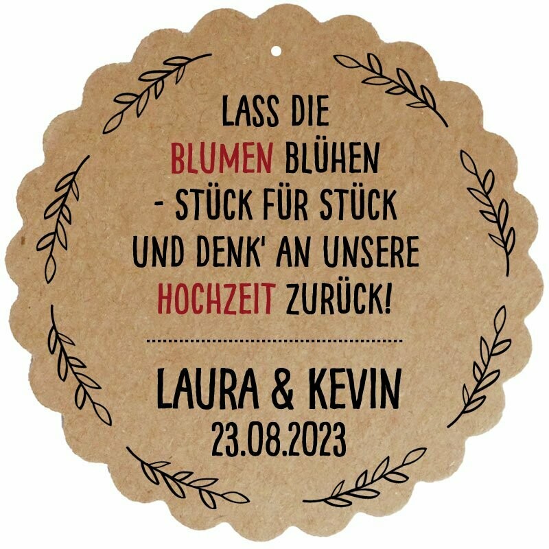 Geschenkanhänger Blume: Lass die Blumen blühen ... Geschenkanhänger Blume: Lass die Blumen blühen ...
