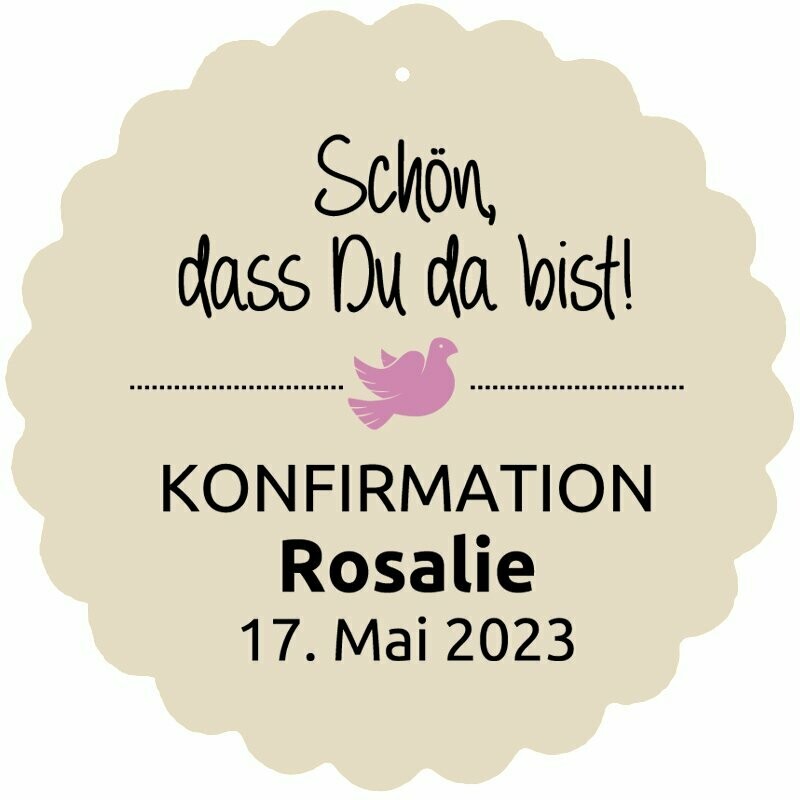 Geschenkanhänger Blume: Schön, dass .... Geschenkanhänger Blume: Schön, dass ....