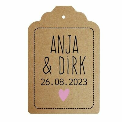 Geschenkanhänger Etikett: Mit Euren Namen und Datum Geschenkanhänger Etikett: Mit Euren Namen und Datum