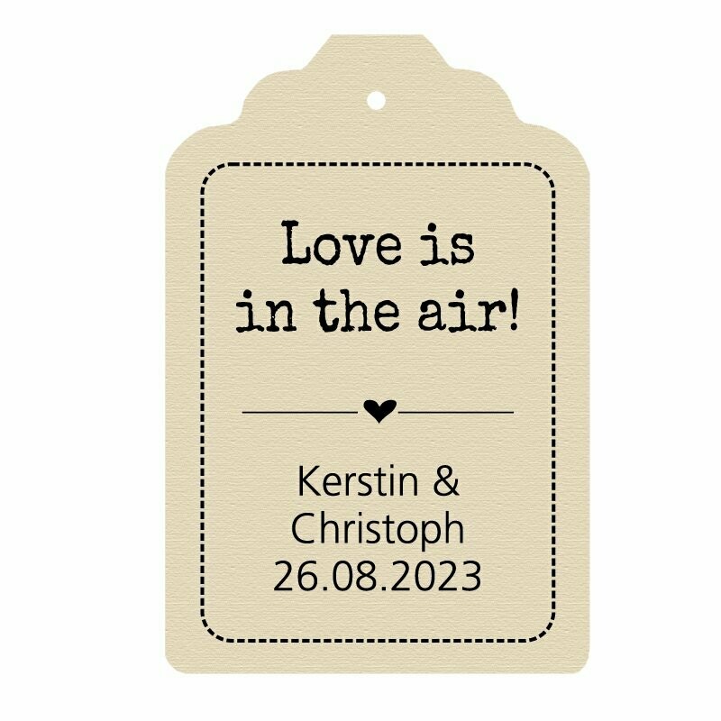 Geschenkanhänger Etikett: Love is in the air! Geschenkanhänger Etikett: Love is in the air!