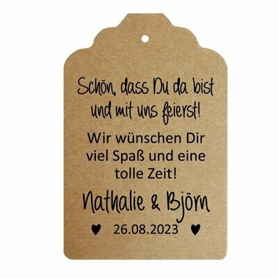 Geschenkanhänger Etikett: Schön, dass Du da bist und mit uns feierst! Geschenkanhänger Etikett: Schön, dass Du da bist und mit uns feierst!