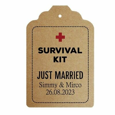 Geschenkanhänger Etikett: Survival Kit Geschenkanhänger Etikett: Survival Kit