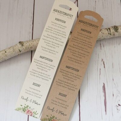 Hangtag Menükarte lang inkl. Texterstellung! Hangtag Menükarte lang inkl. Texterstellung!
