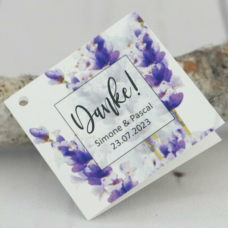 Geschenkanhänger Klappkarte LAVENDEL Geschenkanhänger Klappkarte LAVENDEL