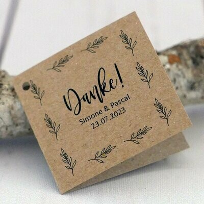 Geschenkanhänger Klappkarte BLUMENKRANZ Geschenkanhänger Klappkarte BLUMENKRANZ