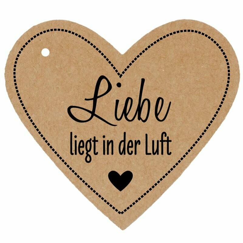 OHNE PERSONALISIERUNG Geschenkanhänger Herz: Liebe liegt in der Luft OHNE PERSONALISIERUNG Geschenkanhänger Herz: Liebe liegt in der Luft