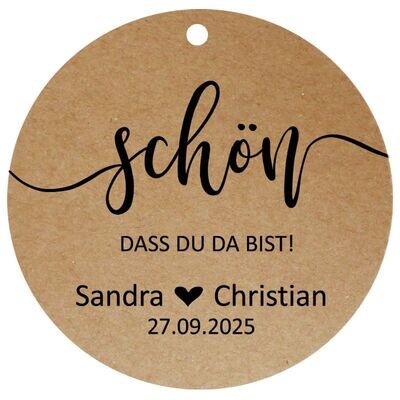 Geschenkanhänger: Schön, dass Du da bist! Geschenkanhänger: Schön, dass Du da bist!