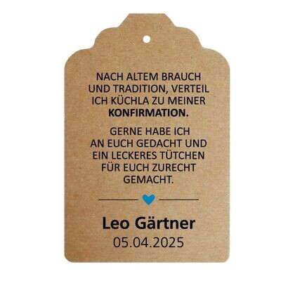 Geschenkanhänger Etikett: Krapfentüte/Küchlatüte Geschenkanhänger Etikett: Krapfentüte/Küchlatüte
