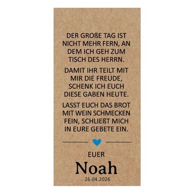 Geschenkanhänger Rechteck hoch: Brot und Wein