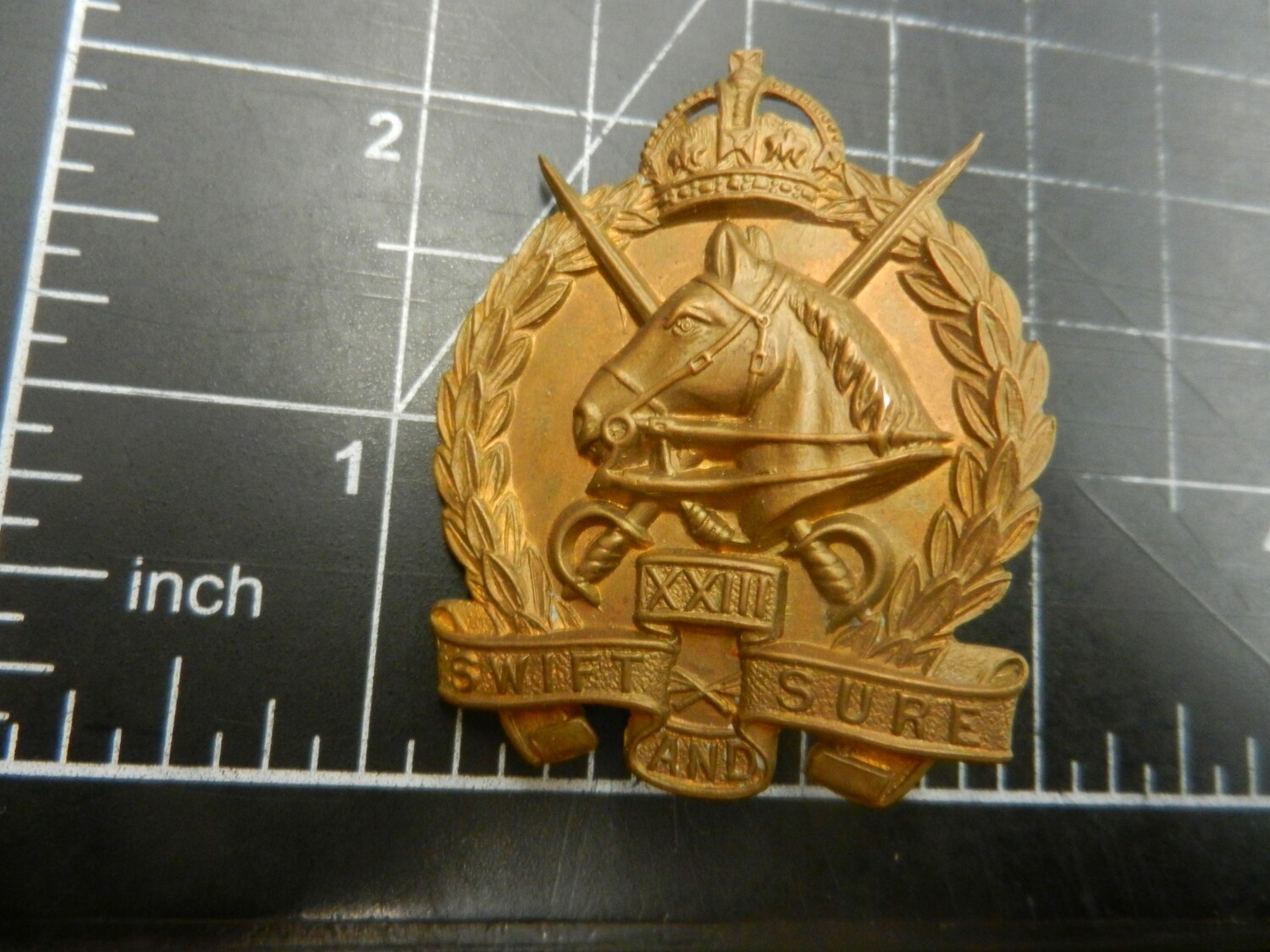 23rd Light Horse Regiment  1930-42 Hat badge.