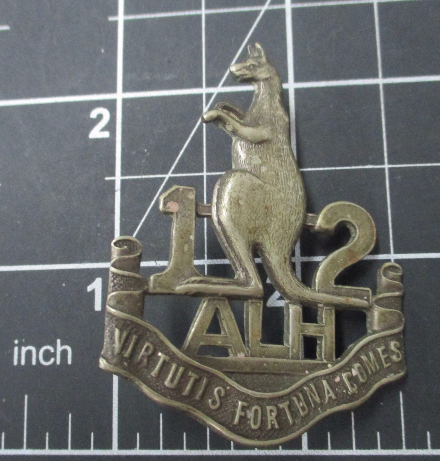 12th  Australian Light Horse Regiment  1930-42 Hat badge