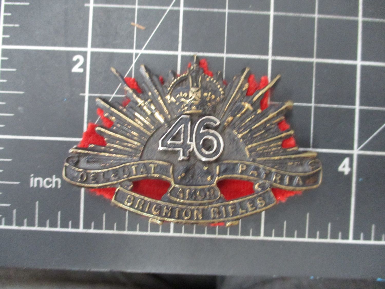 46th Infantry Battalion  1930-42 hat badge.