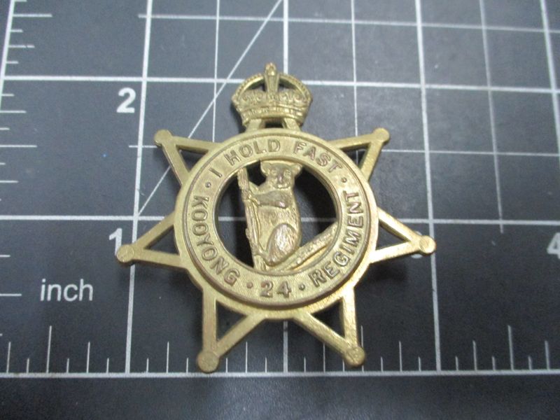 24th Infantry Battalion  1930-42 hat badge