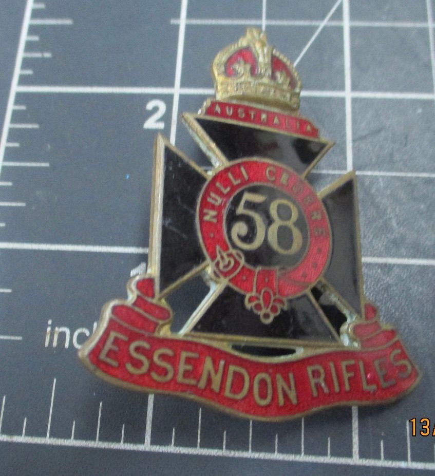58th Infantry Battalion  1930-42 hat badge