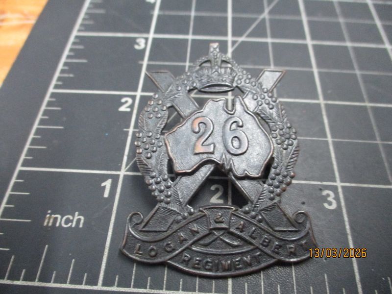 26th Infantry Battalion  1930-42 hat badge