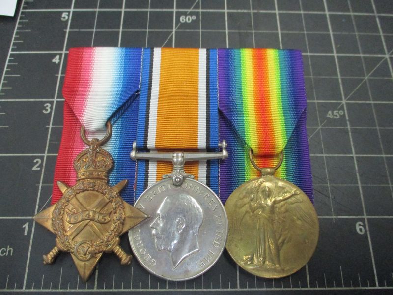 Australian WW1 Medal Trio. PEASEY. 2/ Bn.  A.I.F.  WIA  Lone Pine