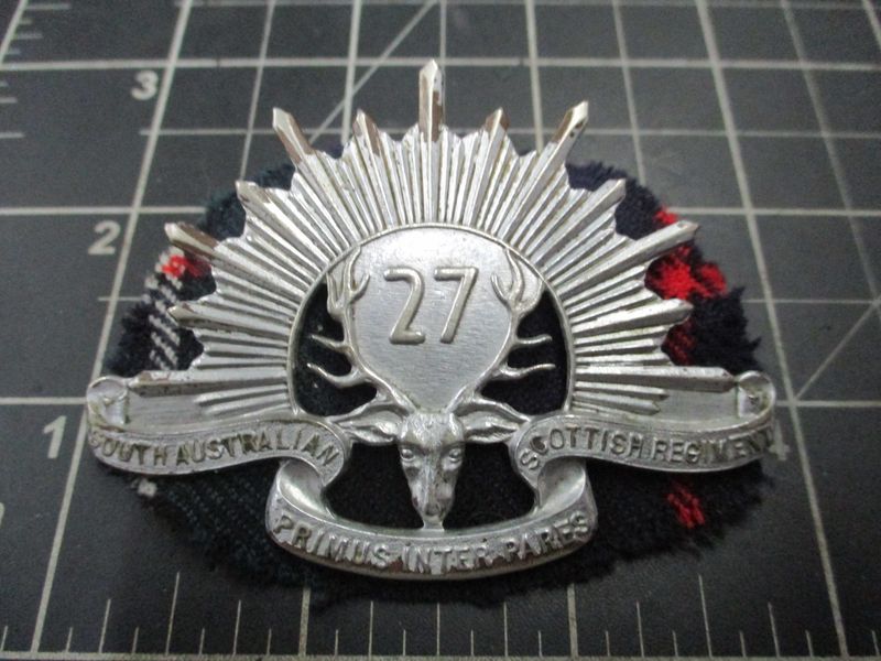 27th Infantry Battalion  1930-42 hat badge
