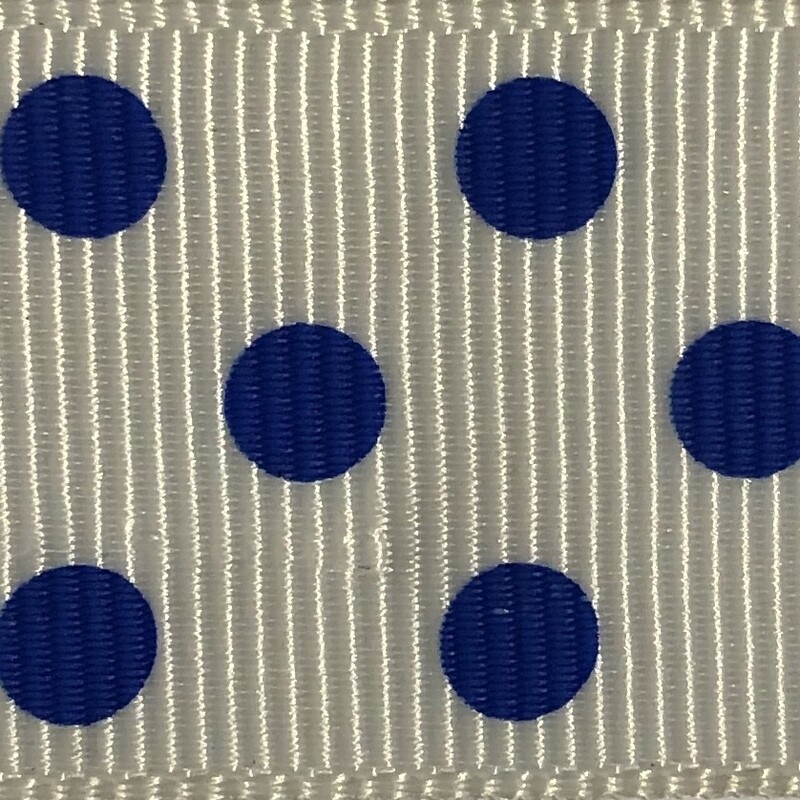 White/Royal Dots